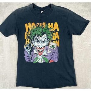 Vintage Joker Medium T-Shirt 1989 Ha Ha Ha Batman Stedman Tag Single-Stitch USA